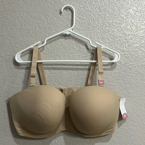 Cacique 44DDD Smooth Boost Multi Way Strapless Beige New Bra